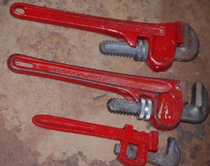 pipe wrench lot of 3