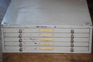 Vintage Dental Supply flat file cabinet