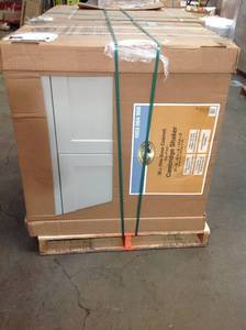 lot 10 image: Lot of assorted Hampton Bay Cambridge Assembled Cabinest in Gray not used