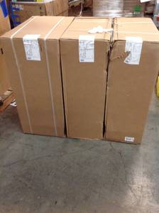 lot 11 image: Lot of  assorted Hampton Bay Designer Series Assembled  Wall Kitchen Cabinet in White not used