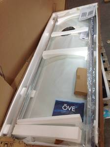 lot 18 image: Bootz 27 in. x 72 in. Semi-Frameless Corner Sliding Shower Door in Chrome not used