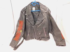 lot 12 image: Harley Davidson Leather Jacket