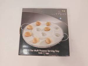 lot 27 image: 2 Tier Multi purpose Serving Tray