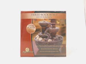 lot 38 image: LED Tiered Rock Bowl Fountain