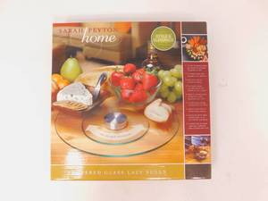 lot 43 image: Tempered Glass Lazy Susan
