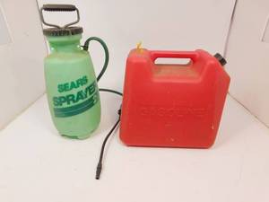 lot 77 image: Gas Can and A Sears Sprayer