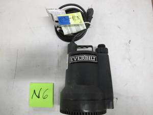 lot N6 image: Everbilt 16 HP Plastic Submersible Utility Pump