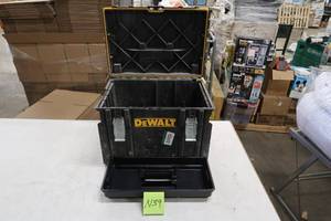 lot N39 image: DEWALT ToughSystem DS450 22 in. 17 Gal. Mobile Tool Box BROKEN SIDE