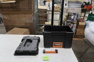 lot N45 image: RIDGID 22 in. Pro Gear Cart Tool Box in Black BROKEN HANDLE