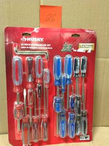 lot 26 image: Husky Variety Screwdriver Set (25-Piece) in good Condition