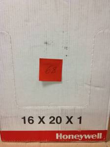lot 68 image: Honeywell 16 in. x 20 in. Superior Allergen Pleated Air Filter (Case of 12) new