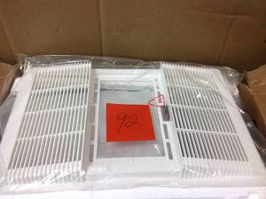 lot 92 image: NuTone 80 CFM Ceiling Bathroom Exhaust Fan with Light and 1300-Watt Heater in good Condition
