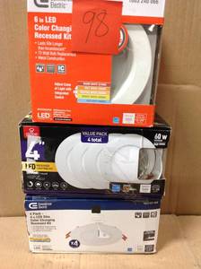 lot 98 image: Assorted  LED Recessed Kits in good Condition