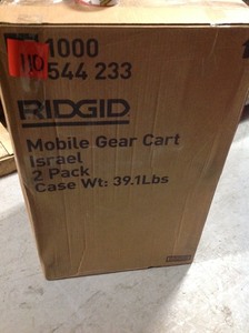 lot 110 image: Box of 2 RIDGID 22 in. Pro Gear Cart Tool Box in Black New