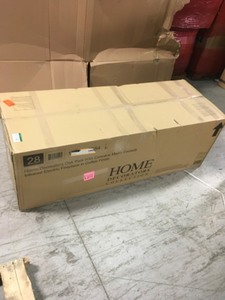 lot 200E107 image: Home Decorators Collection Oak Park 60 in. Freestanding Electric Fireplace TV Stand in Coffee in good conditions