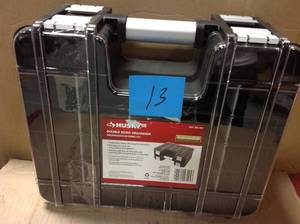 lot 13 image: Husky 15 in. x 13 in. Black Pro Double Sided Small Parts Organizer with Bins (8-Piece)
