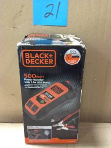 lot 21 image: BLACKDECKER 500-Watt Power Inverterin good condition