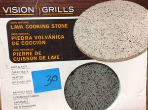 lot 30 image: Vision Grills Dual Purpose Lava Cooking StoneHeat Deflector not used