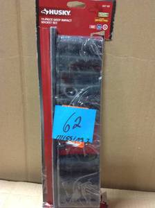 lot 62 image: Husky 12 in. Drive Deep SAE Impact Socket Set (11-Piece) MISSING 2 PCS