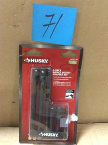 lot 71 image: Husky 14 in. Drive Impact Driver Socket Adapter Set (6-Piece) in good condition