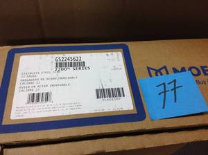 lot 77 image: Moen GS2245622 2200 Series 15-inch 22 Gauge Drop-in Single Bowl Stainless Steel Kitchen or Bar Sink in good condition
