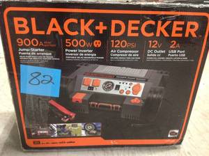 lot 82 image: BLACKDECKER 500-Watt Portable Power Station in good condition