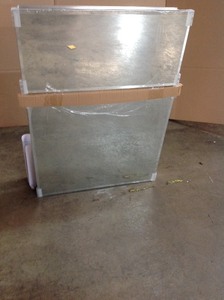 lot D110 image: Pegasus 36 in. W x 26 in. H Frameless Recessed or Surface-Mount Bi-View Bathroom Medicine Cabinet with Beveled Mirror in good conditions