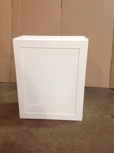 lot D109 image: Set of 2 Hampton Bay Cambridge Shaker Assembled 24x30x12 in. Wall Cabinet in White