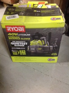 lot 105 image: RYOBI 175 MPH 760 CFM 38cc Gas Backpack Leaf Blower  in good condition
