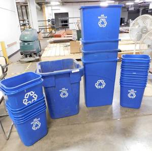 lot 354 image: Misc. Lot of Recycling Bins