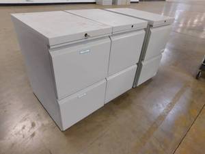 lot 378 image: 3 - Small Rolling File Cabinets - 15(w) x 27(h) x 23(d)