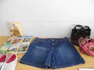 lot 43 image: Books - Shoes - Purses - Shorts