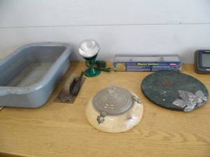 lot 126 image: Antique Light Cover - Playset Anchors