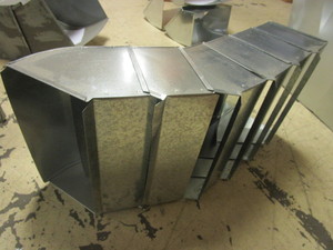 SHEET METAL 45 DEGREE DUCT ELBOWS 8 X 20