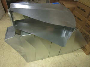 45 DEGREE SHEET METAL DUCT ELBOWS 8 X 22
