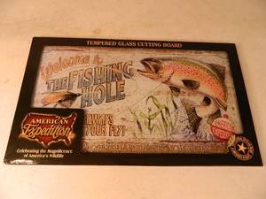 New Fishing Tempered Glass Cutting Board