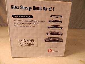 New 10 Piece Glass Bowl Set