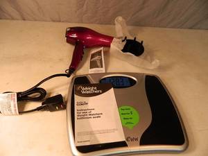 New Conair Hair Dryer and New Weight Watchers Scale