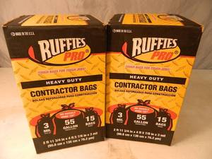 2 New Boxes of 55 Gallon Contractor Bags