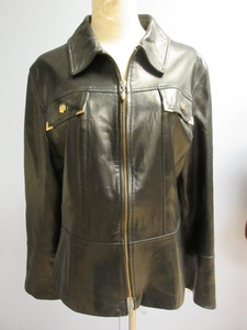 EXQUISITE BLACK LEATHER JACKET FROM ST. JOHN