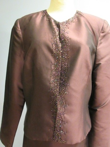 GILAR DARK WINE SILK SUIT