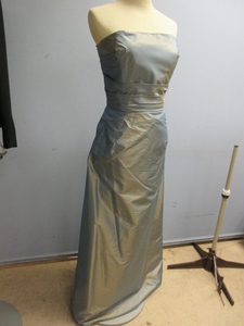 SILK, FLOOR LENGTH STRAPLESS GOWN BY VICTORIA