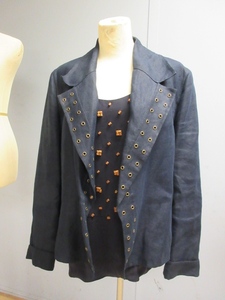 DANA BUCHMAN LINEN JACKET AND ELLEN TRACY SILK TOP