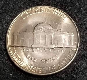 1950-D JEFFERSON NICKEL GEM BU