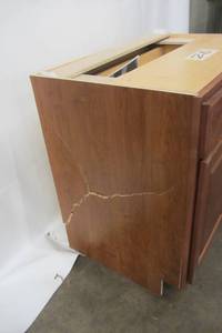 lot Z10 image: Hampton Bay Hampton Assembled 36 in. x 34.5 in. x 24 in. Base Kitchen Cabinet(SIDE DAMAGED)