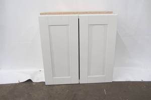 lot Z13 image: Hampton Bay Princeton Shaker Assembled 30x30x12 in. Wall Cabinet in Warm White