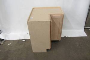 lot Z19 image: Hampton Bay Stratford Assembled 28.5x34.5x28.5 in. Lazy Susan Corner Base Cabinet in Unfinished Oak