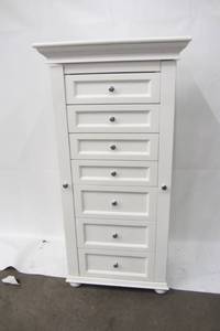 lot Z20 image: Hampton Harbor White Jewelry Armoire(DAMAGE)
