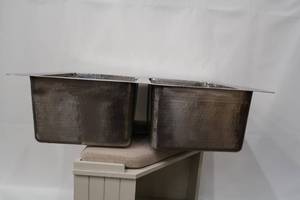 lot S10 image: Hammered Stainless Steel - 5050 Kitchen Double 33X22