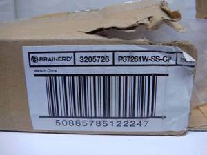 lot 6 image: Brainerd Square Bar 10-116-in Center to Center Stainless Steel Square Bar Cabinet Door Pull